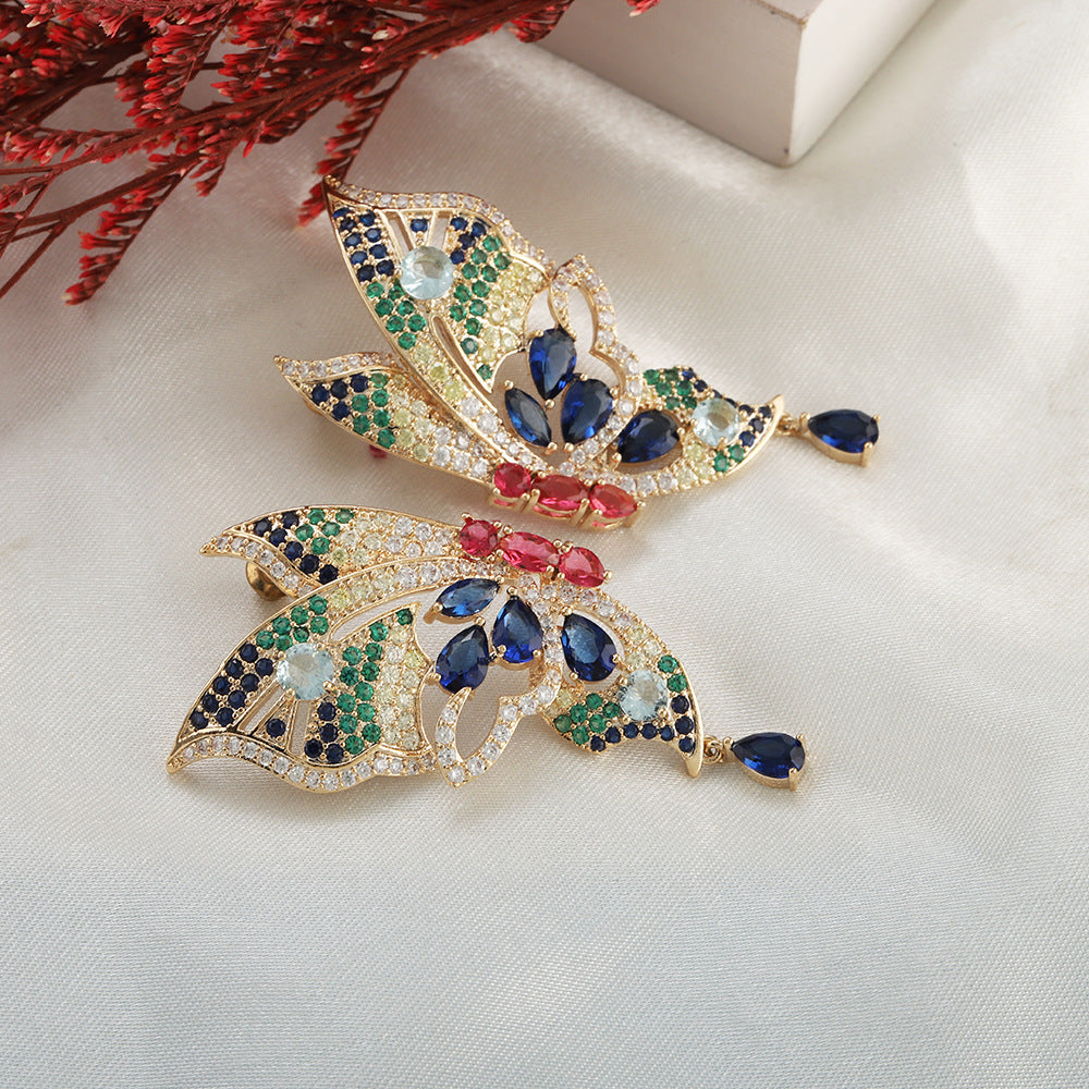 Butterfly Cubic Zirconia Earrings E7657