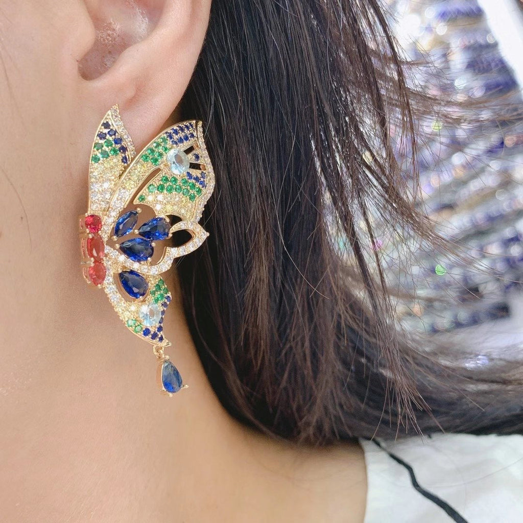 Butterfly Cubic Zirconia Earrings E7657