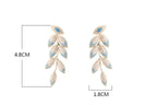 Leaf Cubic Zirconia Earrings E7659
