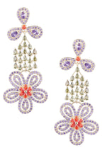 Floral Cubic Zirconia Earrings E7672