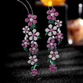 Floral Cubic Zirconia Earrings E7676