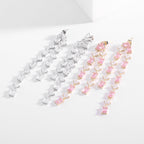 Geometry Tassel Cubic Zirconia Earrings E7679