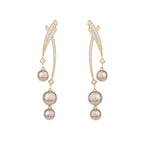 Pearl Cubic Zirconia Earrings E7689