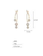 Pearl Cubic Zirconia Earrings E7689