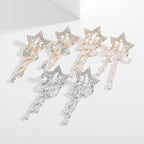 Star Tassel Cubic Zirconia Earrings E7703