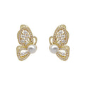 Butterfly Cubic Zirconia Clip On Earrings E7793