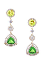 Geometric Triangle Cubic Zirconia Earrings E7808