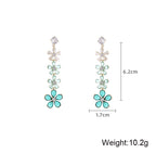 Flower Chains Cubic Zirconia Earrings E7815