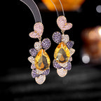 Geometry Heart Teardrop Cubic Zirconia Earrings E7823