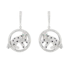 Leopard Circle Cubic Zirconia Earrings E7825