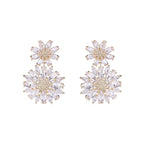 Flower Cubic Zirconia Earrings E7827