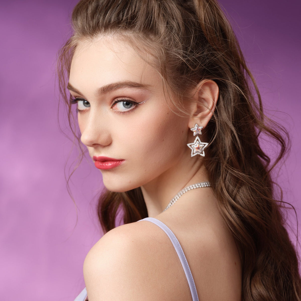 Star Cubic Zirconia Earrings E7883