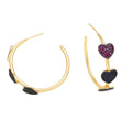 Heart Cubic Zirconia Hoop Earrings E7896