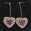 Heart Cubic Zirconia Dangle Earrings E7910
