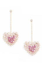 Heart Cubic Zirconia Dangle Earrings E7910