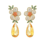 Flower Cubic Zirconia Earrings E7921