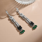Leopard Tassel Cubic Zirconia Earrings E7922