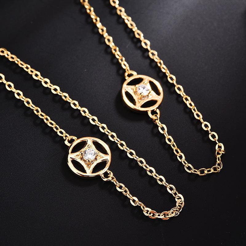 Bat Chain Cubic Zirconia Earrings E7957