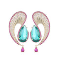 Geometry Teardrop Cubic Zirconia Earrings E7961