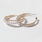 Pearl Hoop Earrings E8053