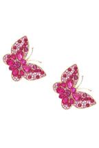 Butterfly Rhinestone Stud Earrings E8317