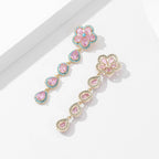 Floral Cubic Zirconia Tassel Earrings E8403