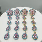 Floral Cubic Zirconia Tassel Earrings E8403