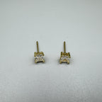 4MM Square Cubic Zirconia Stud Earrings E8429