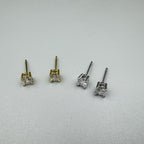4MM Circle Cubic Zirconia Stud Earrings E8430