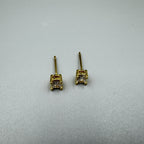 4MM Circle Cubic Zirconia Stud Earrings E8430