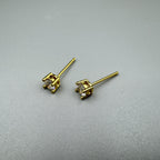 4MM Circle Cubic Zirconia Stud Earrings E8430