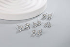 4MM Circle Cubic Zirconia Stud Earrings E8430