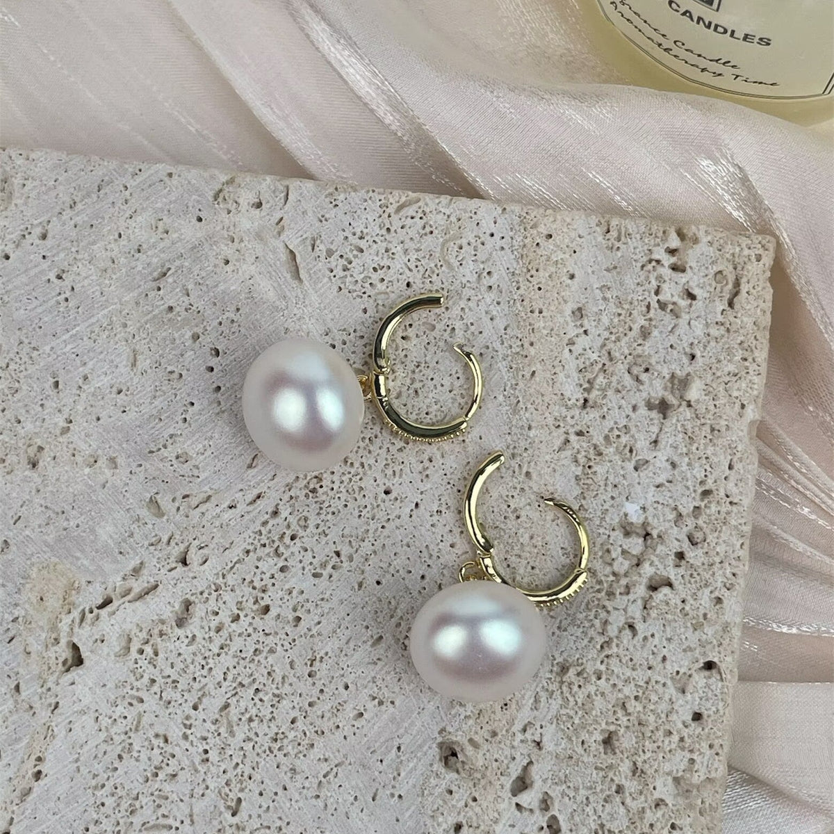 Glass Pearl Beads Earrings E8688 - view 2