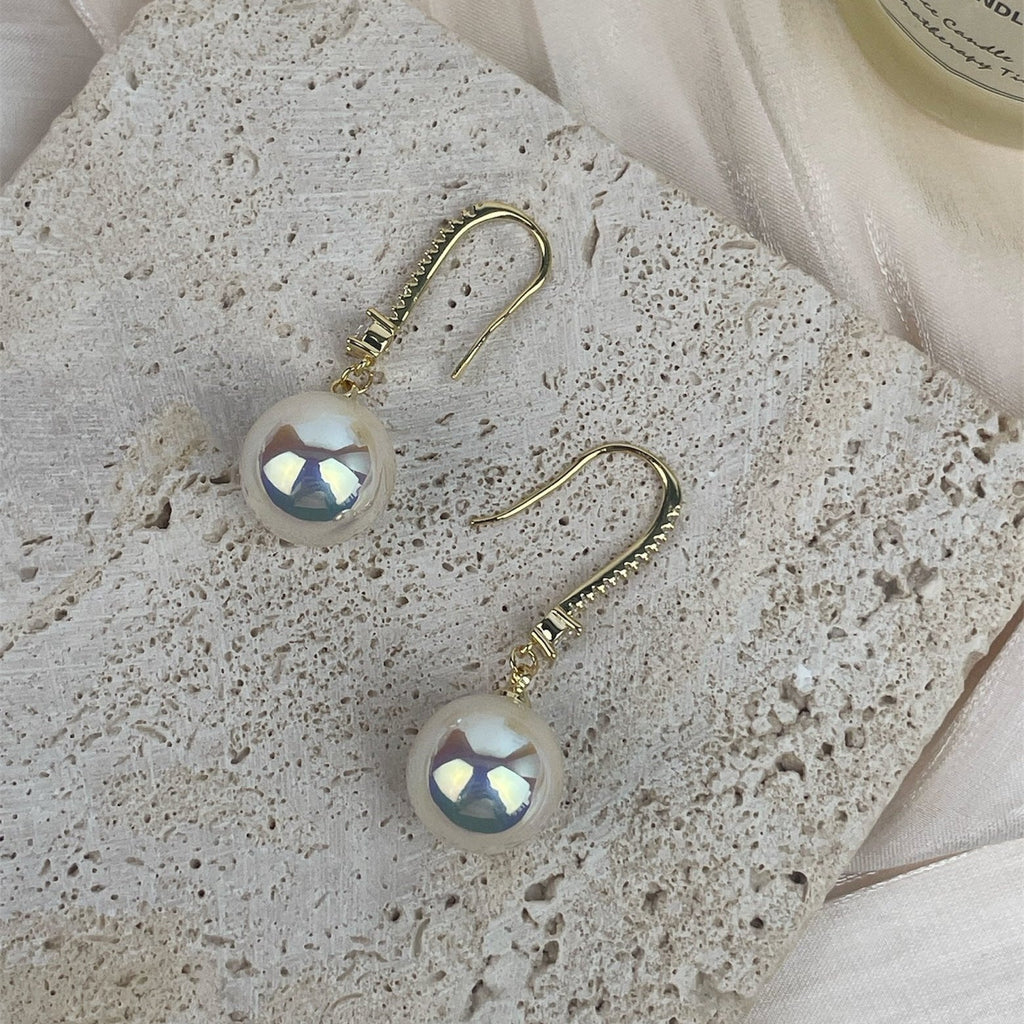 Glass Pear Beads Earrings E8690 - view 2