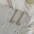 18K Gold-Plated Baseball Earrings E8698 - product image 1