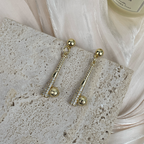 18K Gold-Plated Baseball Earrings E8698 - product image 1