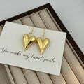 18K Gold-Plated Heart-Shaped Earrings E8701