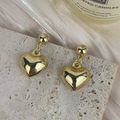 18K Gold-Plated Small Heart-Shaped Earrings E8706