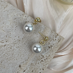 18K Gold-Plated Glass Pearl Earrings E8720