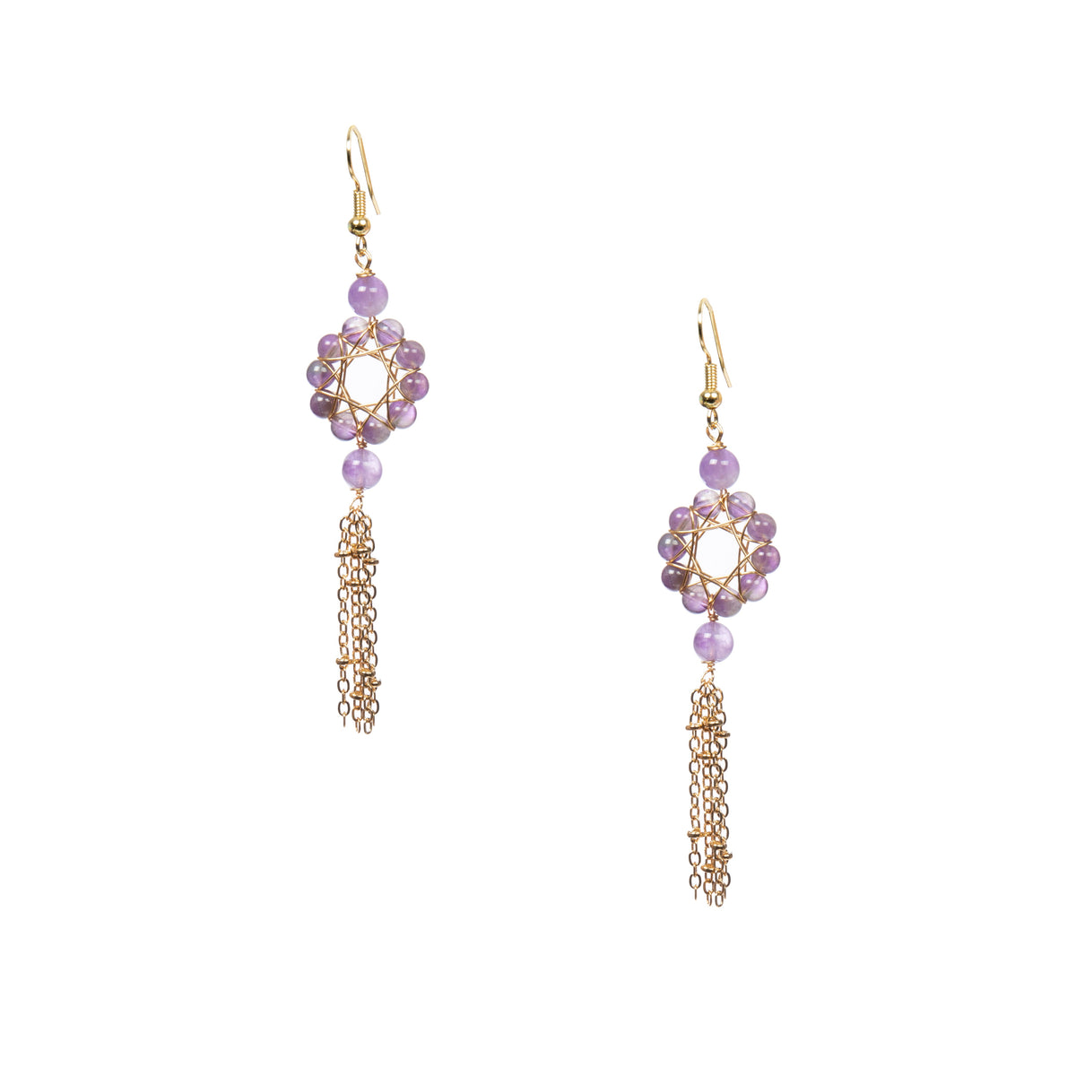 18K Gold Plated Various Stones Earrings E8761