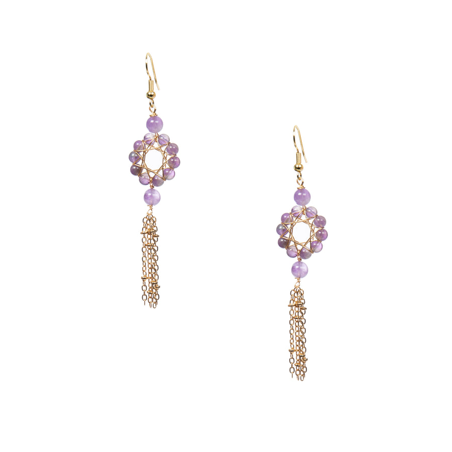18K Gold Plated Various Stones Earrings E8761