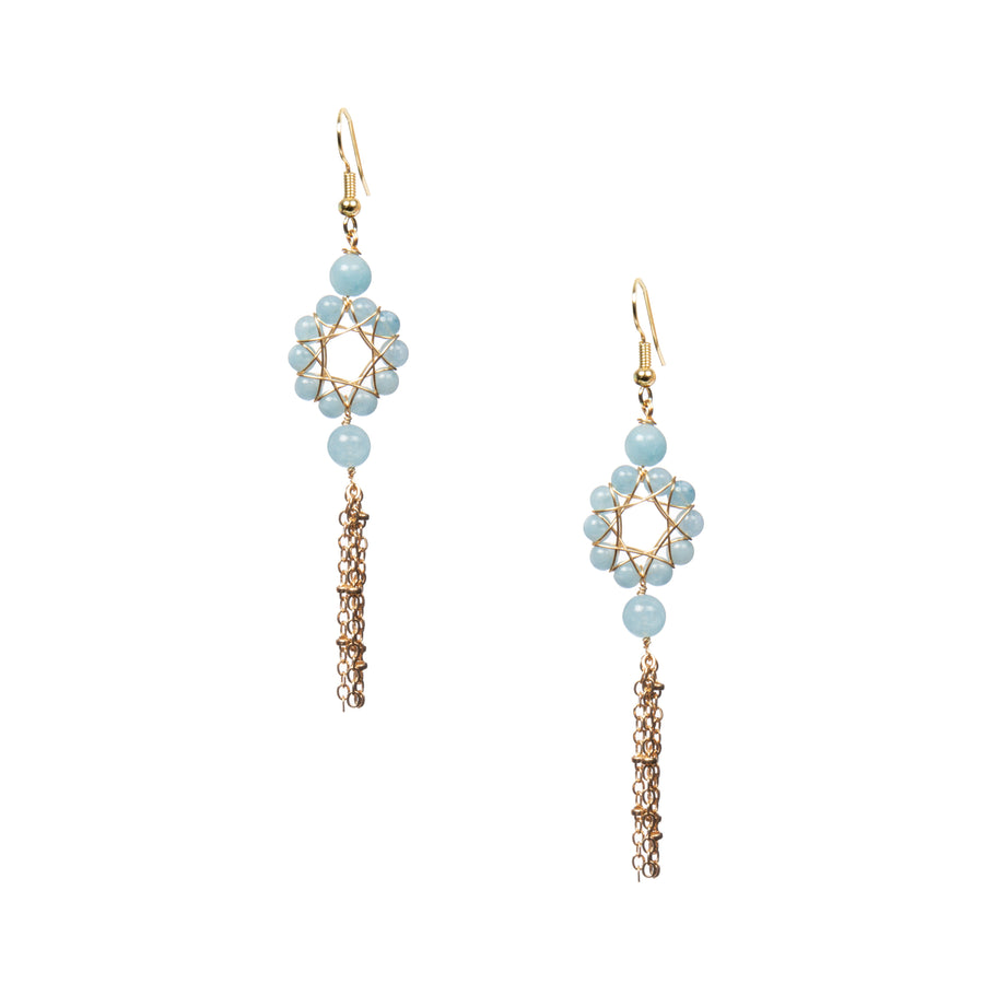 18K Gold Plated Various Stones Earrings E8761