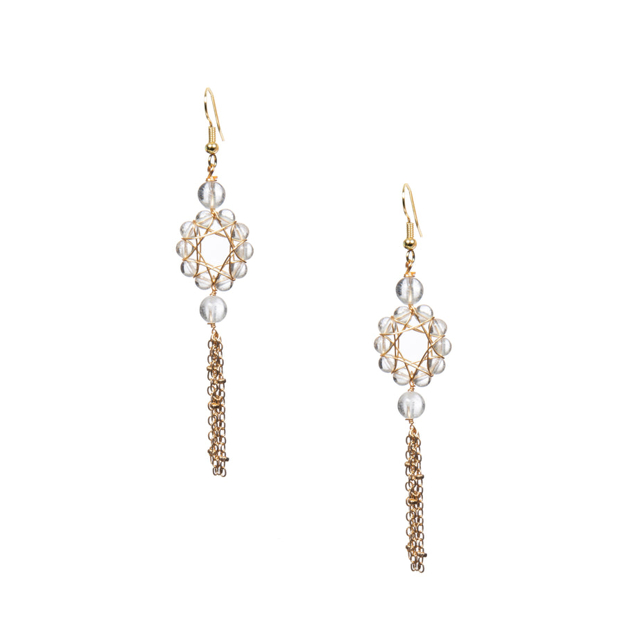 18K Gold Plated Various Stones Earrings E8761