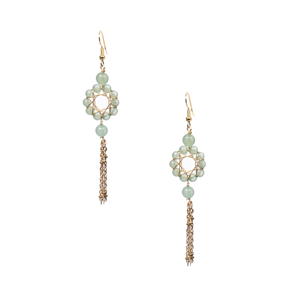18K Gold Plated Various Stones Earrings E8761