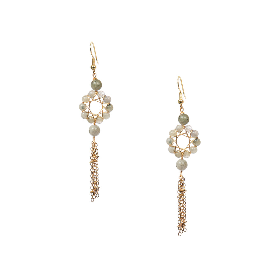 18K Gold Plated Various Stones Earrings E8761