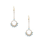 18K Gold Plated Various Stones Earrings E8762