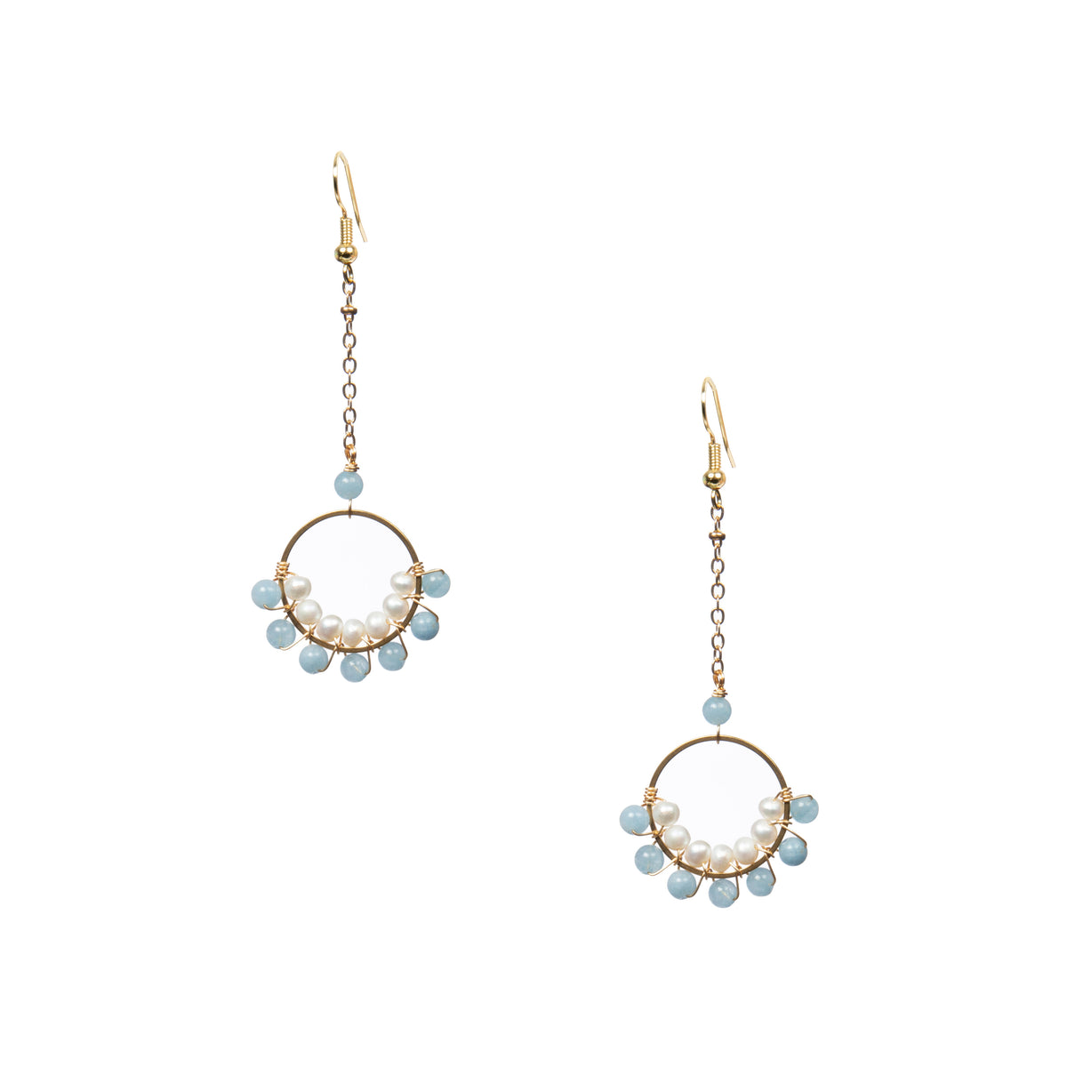 18K Gold Plated Various Stones Earrings E8762
