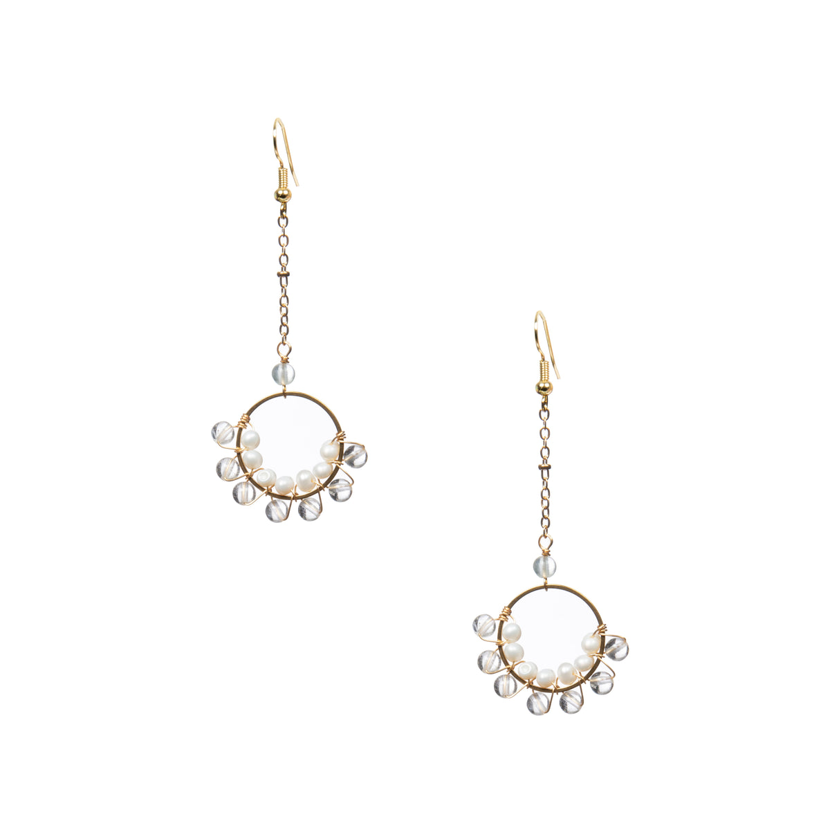 18K Gold Plated Various Stones Earrings E8762