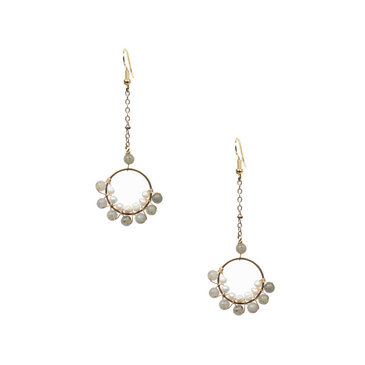 18K Gold Plated Various Stones Earrings E8762