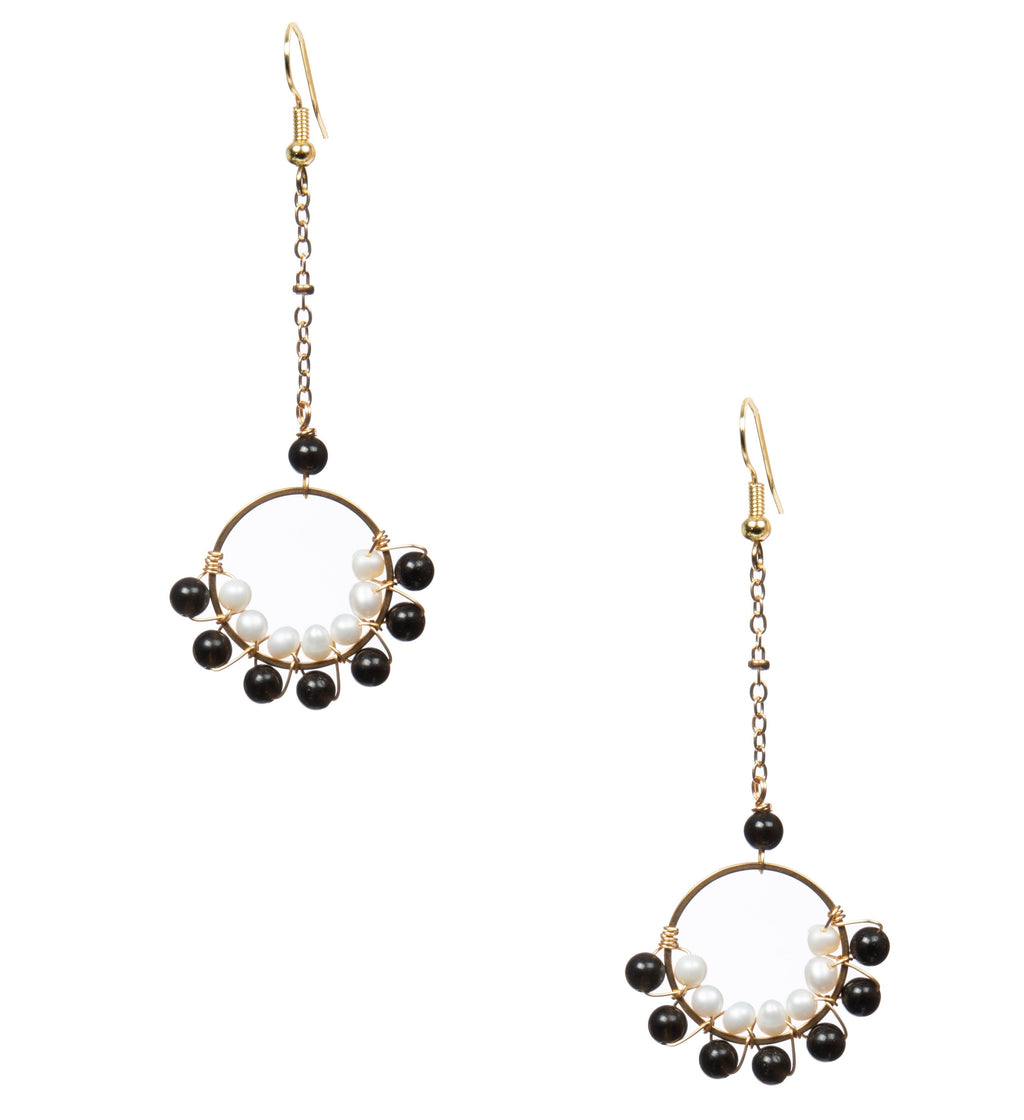 18K Gold Plated Various Stones Earrings E8762